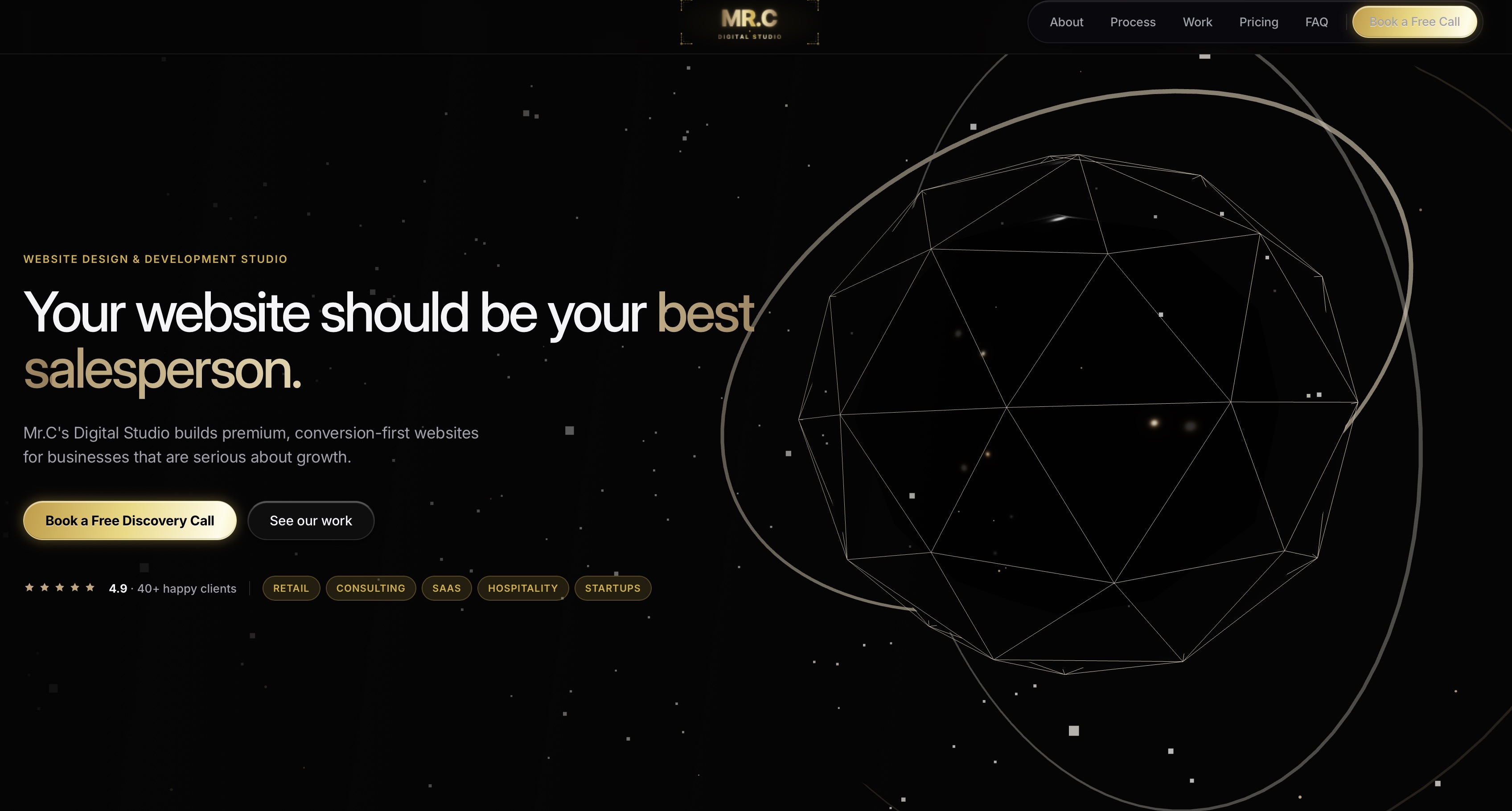 Mr.C's Digital Studio landing page